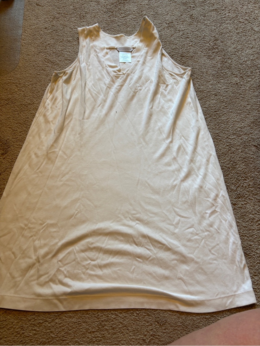 The Company Store Pima Cotton V-Neck Top in white